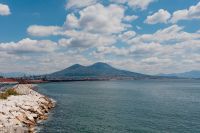 Kaboompics - Mount Vesuvius and Ferry Seen From the Rocky Naples Shore