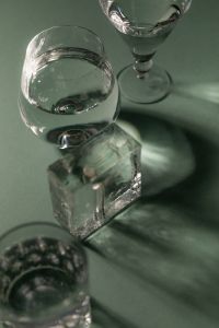 Glass Reflections and Sage Green Abstract Backgrounds