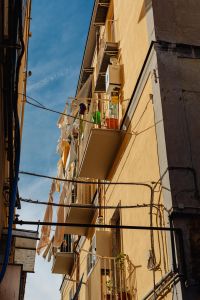 Kaboompics - Sunlit Residential Facade With Balconies in Naples Old Town