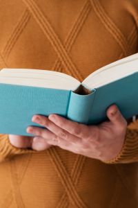 A man reading a book