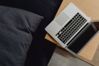 Kaboompics - Stylish workspace with MacBook computer on home or studio