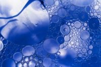 Kaboompics - Blue Liquid Surface With Large Circular Forms