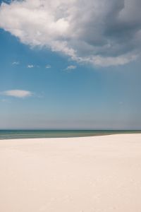 Kaboompics - Calm Sea and Empty Beach Under Clouds