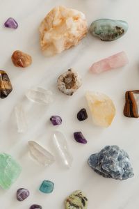 Kaboompics - Assorted Polished Healing Crystals and Tumbled Stones on White Background