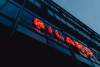 Kaboompics - Neon sign Bilard on the building