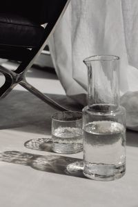 Kaboompics - Hydration Station With Water Pitcher and Two Glasses