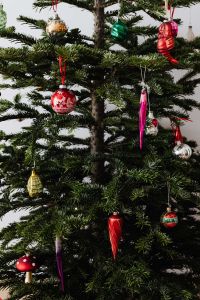 Kaboompics - Traditional Christmas Ornaments Hanging on Evergreen Tree