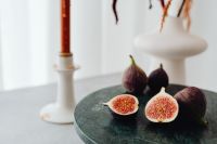Kaboompics - Fresh Fig Still Life With Candle And Marble Table