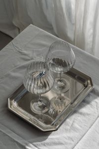 Kaboompics - Glassware and Reflections on Silver Tray