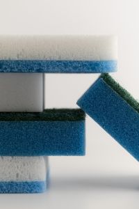 Kaboompics - Close Up of Blue and Green Sponges