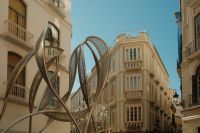 Kaboompics - Curved Metal Street Sculpture in Malaga