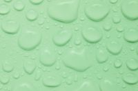 Kaboompics - Pale Mint Water Drop Background With Smooth Droplets