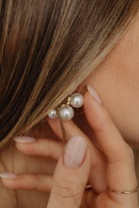 Kaboompics - Gold and Pearl Earring Detail