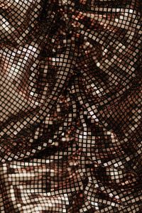 Kaboompics - Rose Gold Sequin Mesh with Colorful Bokeh Highlights, Vertical Glitter Background