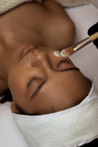 Kaboompics - Facial Mask Applied to Forehead and Eye Area