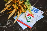 Kaboompics - Yellow flowers with a birthday card