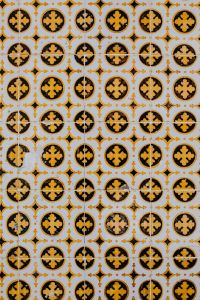 Portuguese Azulejos, typical glazed ceramic tiles, Lisbon, Portugal