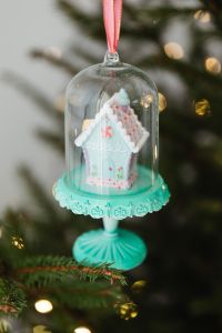 Kaboompics - Glass Christmas Ornament with Miniature House