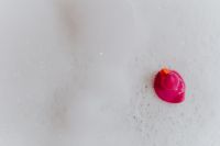 Kaboompics - Pink rubber ducky in foam