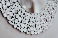 Kaboompics - Beautiful round mirror adorned with crystals