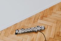 Kaboompics - Neon Kaboompics on wooden parquet flooring