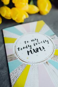 Kaboompics - Mother`s Day card with colorful tulip flowers