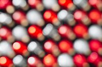 Kaboompics - Blurred Red and Silver Christmas Ornaments with Copy Space
