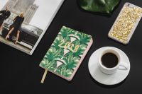 Kaboompics - Top view of black table with 2018 calendar agenda
