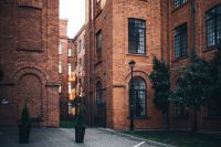Kaboompics - Brick Courtyard Between Loft Apartment Buildings
