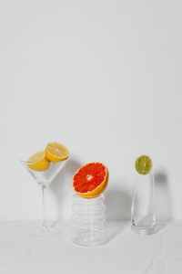 Kaboompics - Citrus in Martini Glasses for Cocktail and Drink Recipe Content