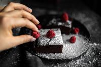 Kaboompics - GLUTEN-FREE, RED BEAN BROWNIE WITH PEANUT BUTTER