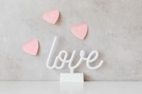 Kaboompics - Landscape Love Sign With Three Pink Hearts