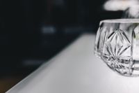 Kaboompics - Cut Crystal Tumbler with Dark Negative Space