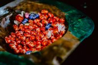 Kaboompics - Colorful Foil-Wrapped Chocolate Easter Eggs in a Decorative Bowl, Festive Candy Still Life