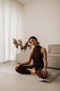 Kaboompics - Health And Wellness - Yoga and exercise at home