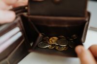 Kaboompics - Brown Leather Wallet Coin Compartment Close-Up