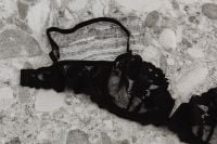Kaboompics - Black Lace Underwire Bra on Neutral Background