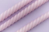 Kaboompics - Diagonal Pink Twisted Candles on Lavender Pastel Background