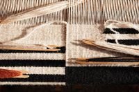 Kaboompics - Wooden Loom and Fine Warp Thread Detail