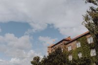 Kaboompics - Ivy-Covered Brick Facade and Blue Sky in Krakow