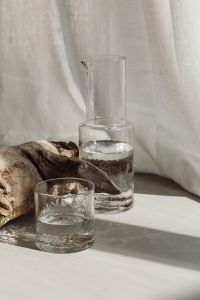 Minimalist Water Glassware Still Life in Natural Light