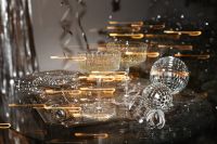 Kaboompics - Champagne Glasses and Disco Balls with Golden Light Trails