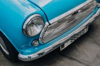 Kaboompics - Old blue Mini Cooper