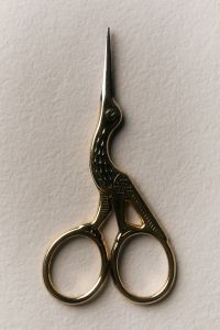 Kaboompics - Ornate Gold Scissors on White Background