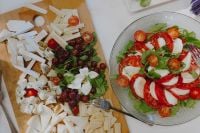 Kaboompics - Cheese, grape, italian caprese salad with mozzarella and tomatoes