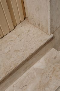 Kaboompics - Close-Up Pale Stone Step and Weathered Door Threshold
