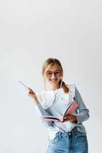 Kaboompics - 12-Year-Old Student with Glasses Ready for Class