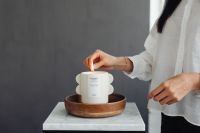 Kaboompics - Minimal Candle Moment with Natural Textures