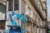 Kaboompics - Close Up of SSC Napoli Flags and Fan Scarves