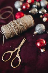 Kaboompics - Burgundy Christmas Decorations